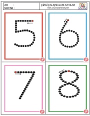 okul öncesi 1 sayısı çizgi çalışması